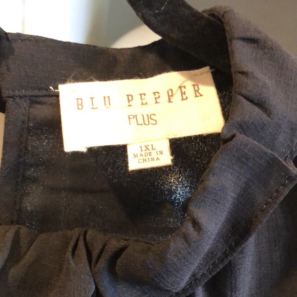 BLU PEPPER PLUS Cold Shoulder long sleeve top. - Picture 3 of 12